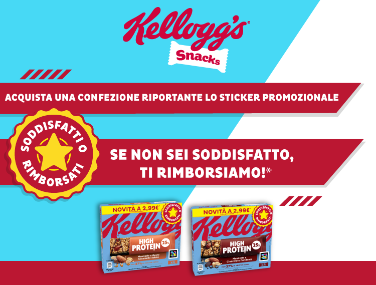 Cashback Kellogs soddisfatti o rimborsati